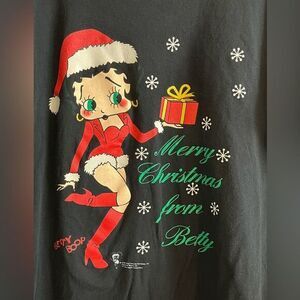 VINTAGE Betty Boop Merry Christmas t-shirt 1998 Oversized One Size Fits All